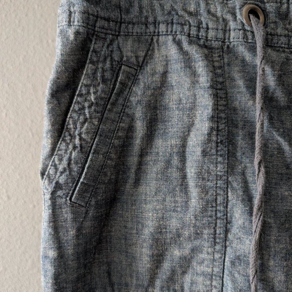 Women's Banana Republic Linen Pants - Soft Denim Color - Sz 10P - Picture 3 of 10